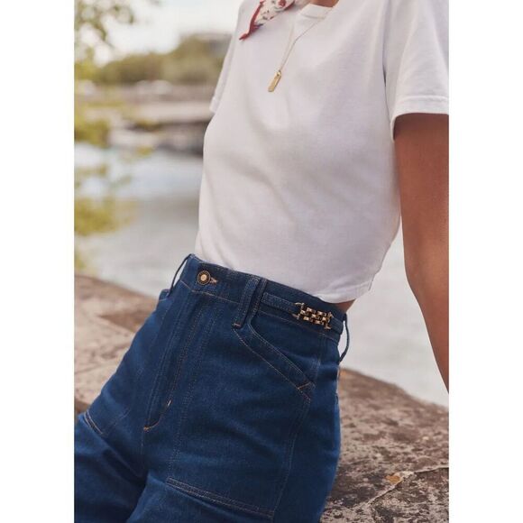 FAVORITE DAUGHTER The Fancy Mischa Wide Leg Denim Jean Pant Size 30 - Picture 2 of 9